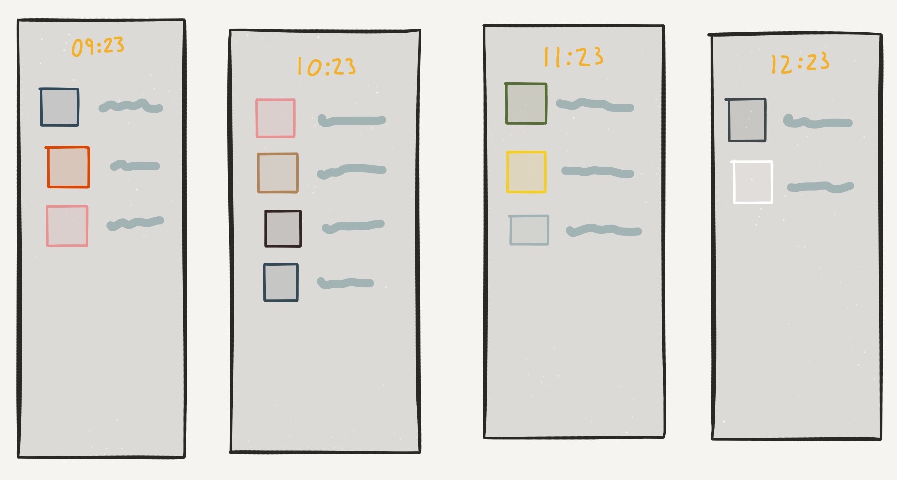 Time zone column sketch